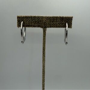 Nordstrom Stanley Shiny Silver‎ Hoop Earrings